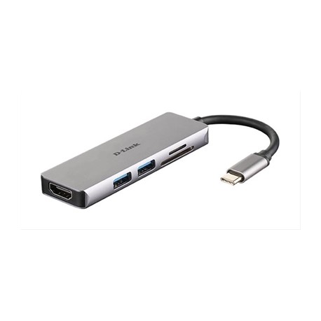 HUB D-LINK USB-C 5EN1 CON HDMI / 2xUSB3.0 / LECTOR DE TARJETAS