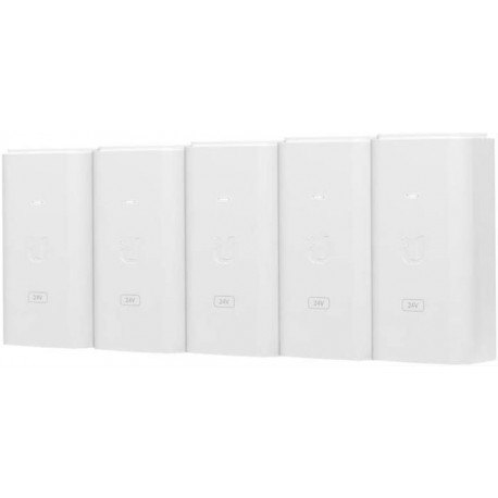 PACK DE 5 INYECTOR UBIQUITI POE-24-12W-5P ISP POE 24V ·