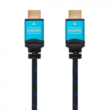 CABLE HDMI V2.0 4K 60HZ 18GBPS, AM-AM, NEGRO 1M NANOCABLE