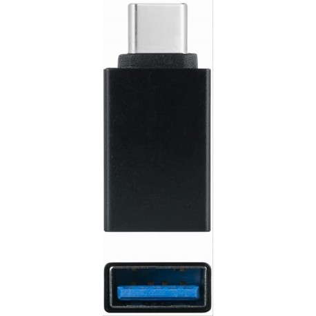 ADAPTADOR USB-C/M A USB 3.1/H, ALUMINIO NEGRO NANOCABLE