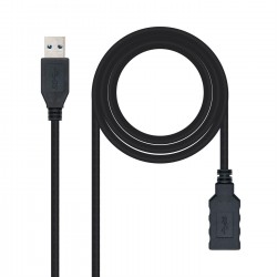 CABLE USB 3.0, TIPO A/M-A/H 1M NEGRO NANOCABLE