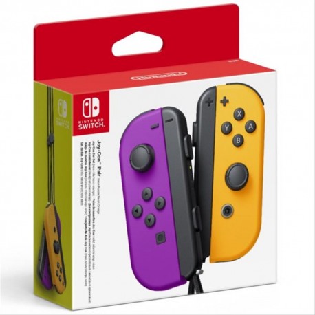 MANDOS INALÁMBRICOS JOY-CON NINTENDO SWITCH MORADO NEON NARANJA