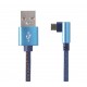 CABLE USB 2.0 A/M-MICRO USB B/M ACODADO 1.8M AZUL JEANS CABLEXPERT