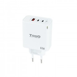 CARGADOR DE PARED GAN 2*USB-C/PD + USB-A/QC 65W TOOQ TQWC-GANQC2PD65WT BLANCO