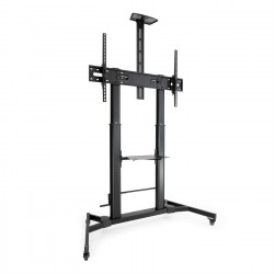 SOPORTE SUELO CON RUEDAS REGULABLE ALTURA MONITOR/TV 60"-100" TOOQ NEGRO