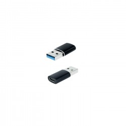 ADAPTADOR USB-A/M 3.1 A USB-C/H ALUMINIO NEGRO NANOCABLE