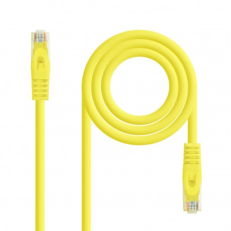 CABLE RED LATIGUILLO RJ45 CAT.6A LSZH UTP AWG24, 1M AMARILLO NANOCABLE