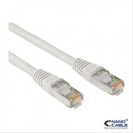 CABLE RED LATIGUILLO RJ45 CAT.6 UTP LSZH 5M GRIS NANOCABLE