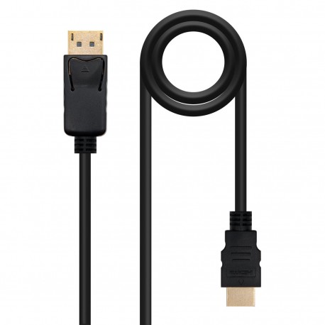 CABLE CONVERSOR DP A HDMI, DP/M-HDMI/M NEGRO 10M NANOCABLE