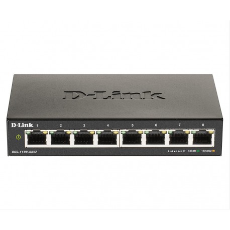 SWITCH GIGABIT 8 PUERTOS SMART MANAGED D-LINK