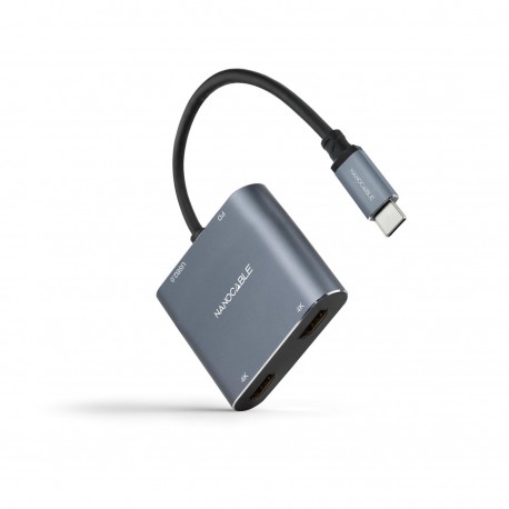 CONVERSOR USB-C A 2xHDMI/H-USB-A2.0/H-USB-C PD/H NANOCABLE