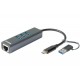 HUB D-LINK USB-C a 3xUSB 3.0, RJ45 Gigabit