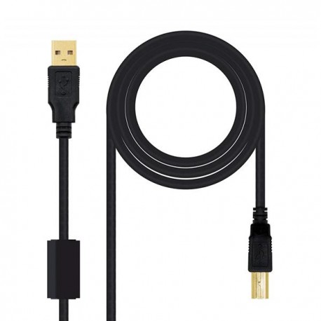 CABLE USB 2.0 IMPRESORA HQ FERRITA A/M-B/M 3M NANOCABLE