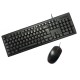 TECLADO Y RATON USB KIT  PC CASE NEGRO