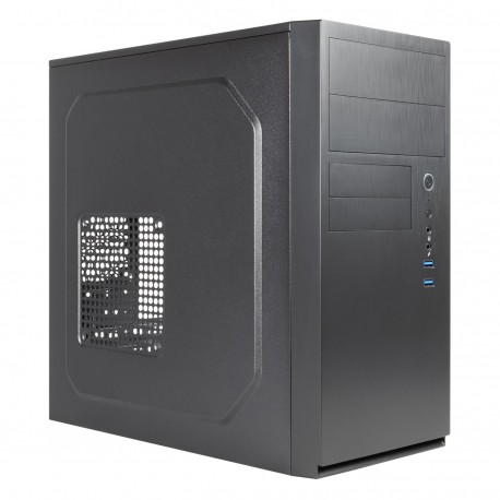 CAJA MICRO ATX SEMITORRE AERO C11 NEGRO UNYKA 2USB3.  SIN FUENTE