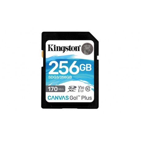 MEMORIA SD 256GB KINGSTON SDXC CANVAS GO PLUS 170R C10 ·