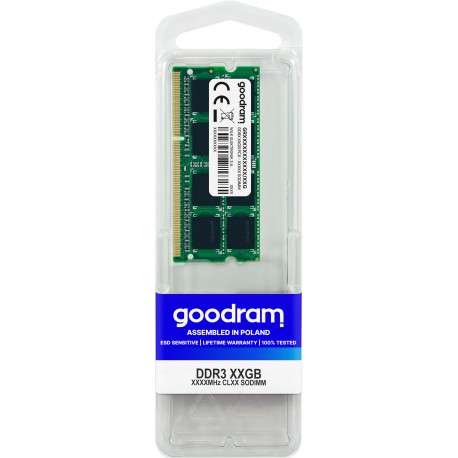 MODULO SODIMM DDR3 4GB 1333MHZ GOODRAM CL9