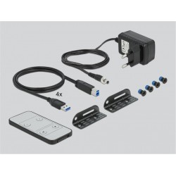 KVM Delock Conmutador HDMI 4x1 KVM 4K 60 Hz con USB 3.0 y audio