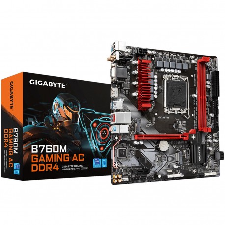 PLACA BASE GIGABYTE B760M GAMING AC 1700 MATX 2XDDR4