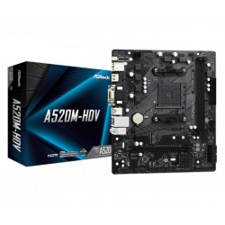 PLACA ASROCK A520M-HDV.AMD.AM4.A520.2DDR4.M·