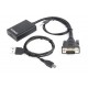 CABLE ADAPTADOR GEMBIRD VGA A HDMI 0,15M CON AUDIO 3,5MM