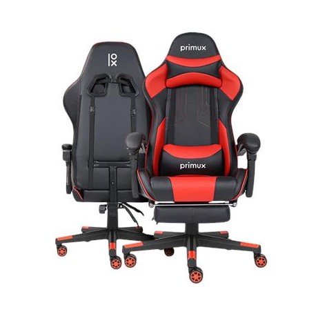 SILLA GAMING PRIMUX ECLIPSE GRANA NEGRO/ROJO-Desprecintado