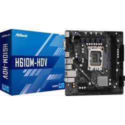 PLACA BASE ASROCK H610M-HDV 2xDDR4 HDMI, DP, VGA, SOCKET 1700, GEN 14, 13, 12