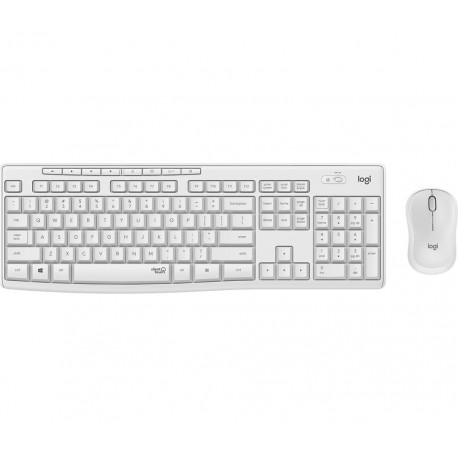 TECLADO LOGITECH MK295 SILENT WIRELESS COMBO ALEMAN WHITE