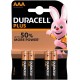 Duracell Pila Alcalina Plus Power LR3 AAA Pack-4