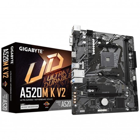 PLACA BASE GIGABYTE AM4 A520M K V2 1.0 MICRO ATX