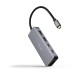 HUB USB-C 2xUSB-A+2xUSB-C+HDMI+USB-C PD 100W GRIS NANOCABLE