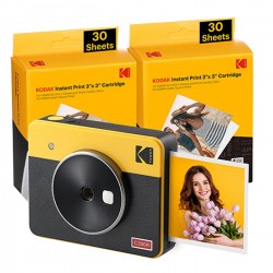 CAMARA KODAK MINI SHOT 3 RETRO C300RY60 PORTABLE INSTANT CAMERA AND PHOTO PRINTER BUNDLE 3