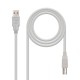 CABLE USB 2.0 IMPRESORA, TIPO A/M-B/M 1.0M BEIGE