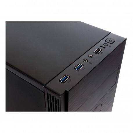 CAJA MICRO ATX SEMITORRE GREY RAIN EVO  UNYKA  2XUSB3.0 NEGRA 500W