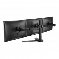 EQUIP SOPORTE PANTALLA SOBREMESA 13"-27" DOBLE BRAZO SOPORTA 3 MONITORES VESA STANDARD H·