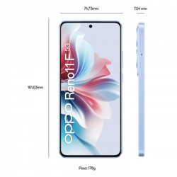 OPPO RENO 11 F 17 CM (6.7") SIM DOBLE ANDROID 14 5G USB TIPO C 8 GB 256 GB 5000 MAH AZUL·