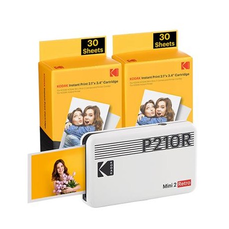 CAMARA KODAK MINI 2 RETRO P210RW60 PORTABLE INSTANT PHOTO PRINTER-Desprecintado