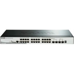 SWITCH SEMIGESTIONABLE D-LINK STACKABLE DGS-1510-28P/E 24 GIGA POE (193W) + 4P 10G SFP+