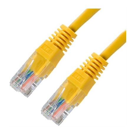 CABLE RED LATIGUILLO RJ45 CAT.6 UTP AWG24,0.5M AMARILLO NANOCABLE