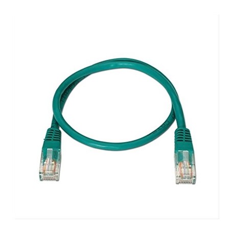 CABLE RED LATIGUILLO RJ45 CAT.6 UTP AWG24,0.5M VERDE NANOCABLE